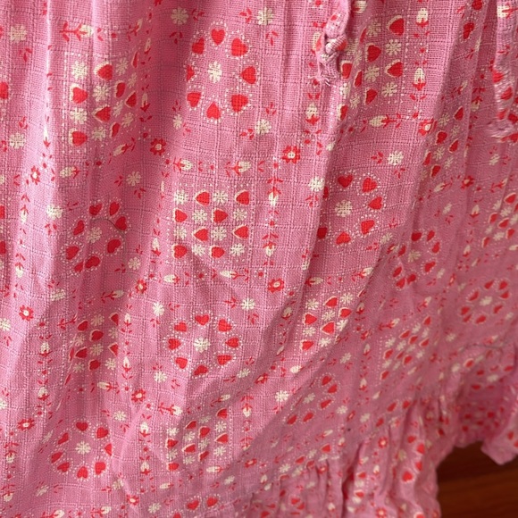 URBAN OUTFITTERS ❤️ pink heart strappy back sundress size medium - Picture 3 of 4